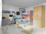 Уникална детска стая с двойно легло